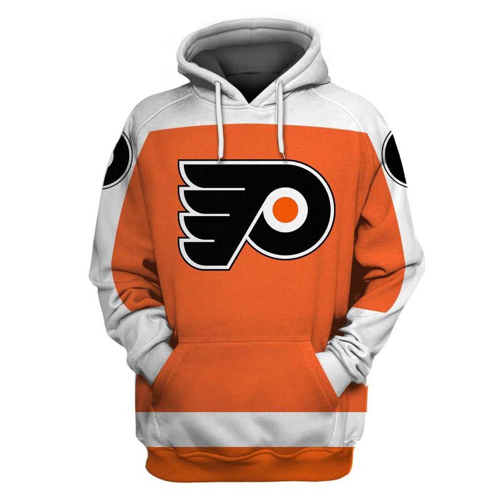 Flyers Orange All Stitched Hooded Sweatshirt,We sell and wholesale Flyers Orange All Stitched Hooded Sweatshirt on line form chian!